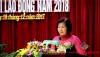 Đ/c Vũ Thị Hằng – Chủ tịch Công đoàn Công ty tại Hội nghị NLĐ năm 2018