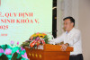 Phó Bí thư Thường trực Đảng ủy TQN Nguyễn Mạnh Tường phát biểu khai mạc hội nghị