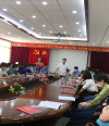 Đồng chí Trần Quang Cường - Bí thư chi bộ, Trưởng Phòng KCS-TT báo cáo kết quả sản xuất - tiêu thụ than
