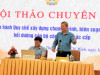 Phó Chủ tịch Thường trực Tổng LĐLĐ Việt Nam Trần Thanh Hải (người đứng) phát biểu tại hội thảo.