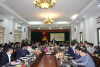 Thành viên phụ trách HĐTV Tập đoàn Nguyễn Anh Tuấn và Tổng Giám đốc Tập đoàn Đặng Thanh Hải chủ trì hội nghị giao ban vùng Cẩm Phả
