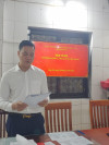 Đ/c Phạm Thọ Thể - Bí thư chi bộ, Quản đốc phân xưởng báo cáo kiểm điểm tập thể của chi bộ.