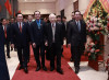 Tổng Bí thư Nguyễn Phú Trọng, Chủ tịch nước Võ Văn Thưởng, Chủ tịch Quốc hội Vương Đình Huệ dự Đại hội XIII Công đoàn Việt Nam.