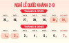 Thông báo lịch nghỉ, trực gác ngày lễ Quốc khánh 02/9/2025