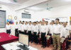 Lễ chào cờ tại buổi lễ kết nạp đảng viên mới