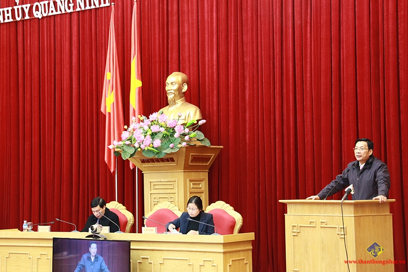 Đồng chí Nguyễn Văn Đọc, Bí thư Tỉnh ủy, Chủ tịch HĐND tỉnh, phát biểu chỉ đạo tại buổi làm việc.