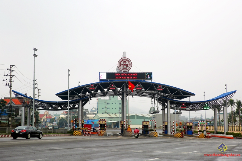 Trạm thu giá QL18 đoạn Hạ Long - Mông Dương của Cty CP BOT Biên Cương.