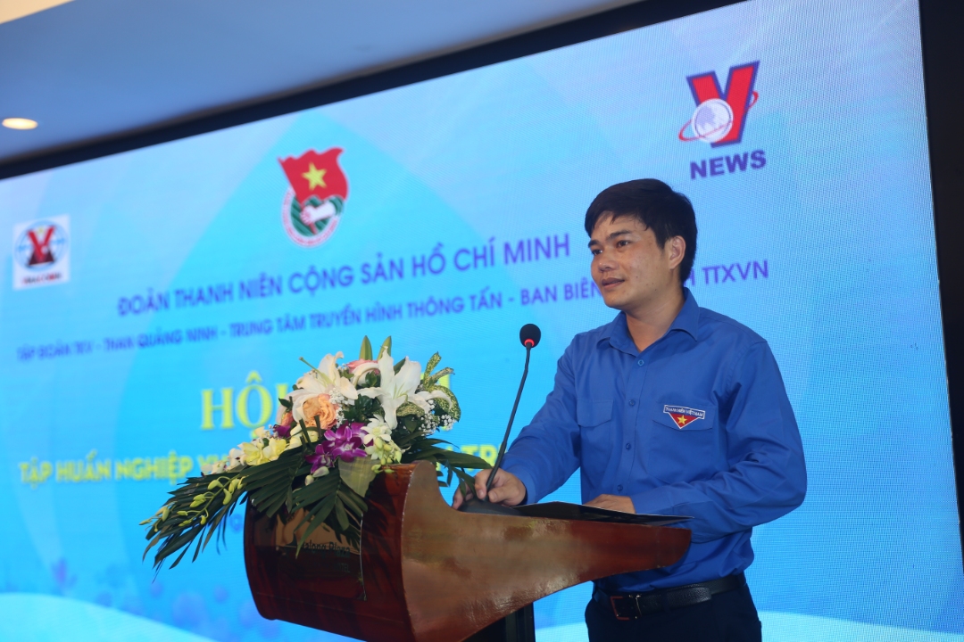 Đồng chí Nguyễn Văn Thuấn - Bí thư Đoàn TN TKV phát biểu khai mạc