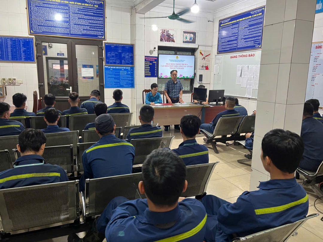 Phân xưởng Khai thác 8 hưởng ứng Tháng thi đua cao điểm ATVSLĐ - Tháng 7 năm 2025